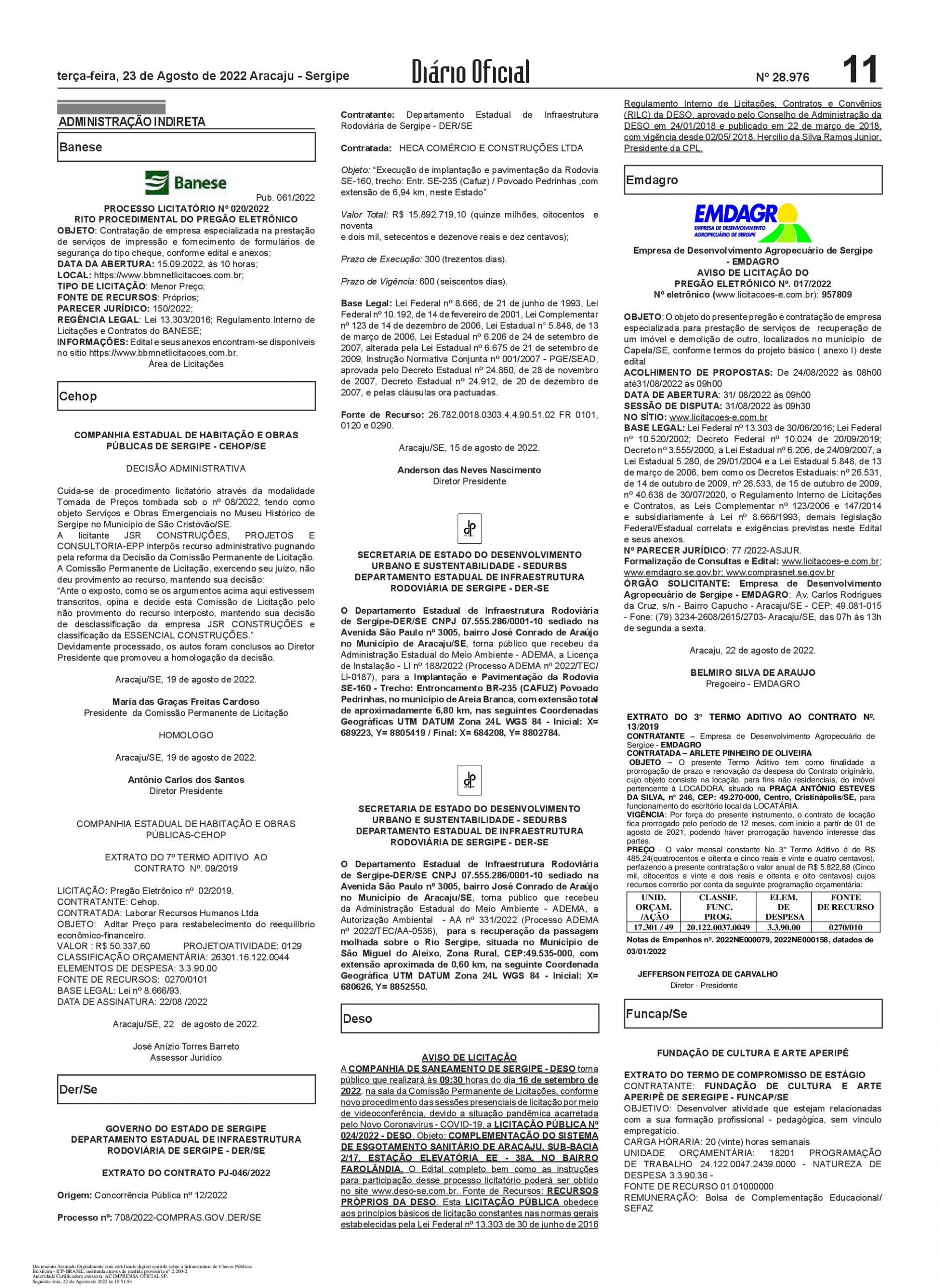 PREGÃO ELETRÔNICO N° 33/2022 – PROCESSO N°015903/2021 – WCompras ID N°  198606 – Licitações – Município de Afonso Cláudio